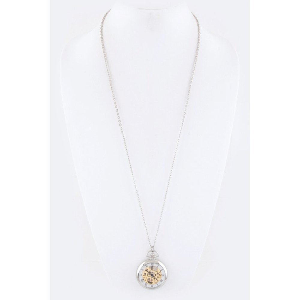 Automatic Fashion Pendant Watch  Rhodium